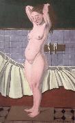 Felix Vallotton Woman combing her hair in the bathroom USA oil painting artist